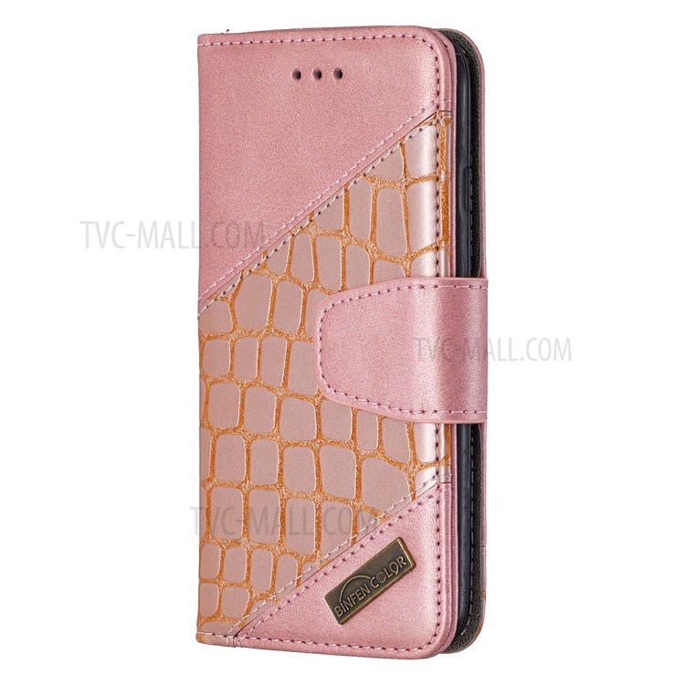 Crocodile Skin Assorted Color Style Leather Wallet Case for iPhone 6s / 6 4.7-inch - Rose Gold-4