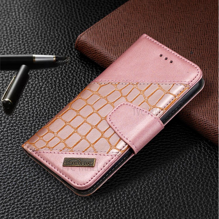 Crocodile Skin Assorted Color Style Leather Wallet Case for iPhone 6s / 6 4.7-inch - Rose Gold-7