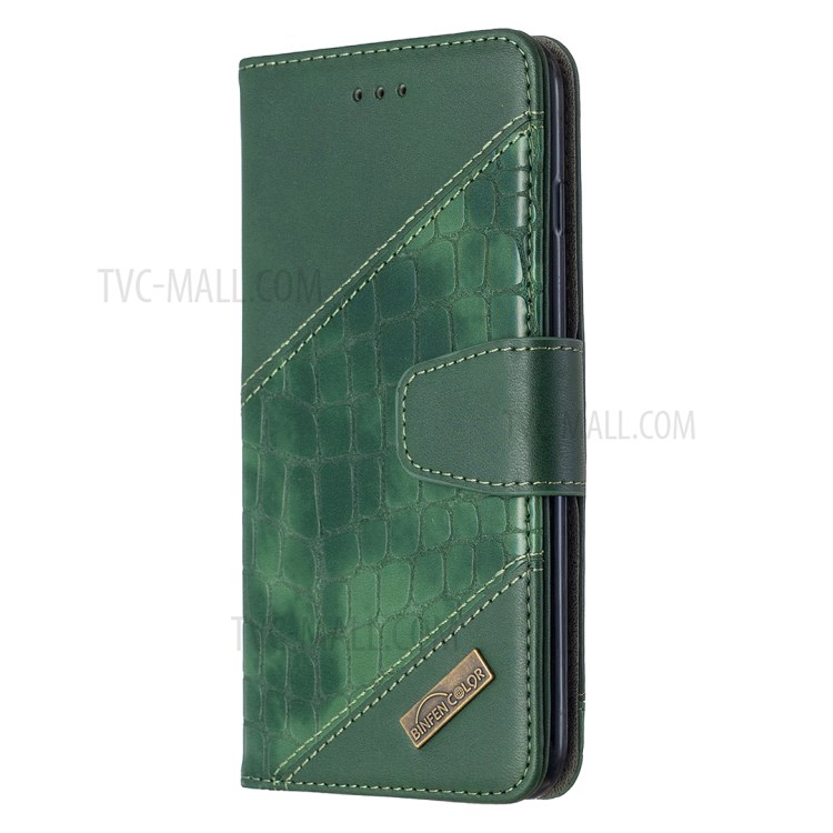Color Matching Crocodile Surface Leather Cover for iPhone 6 Plus/6s Plus 5.5-inch - Green-4