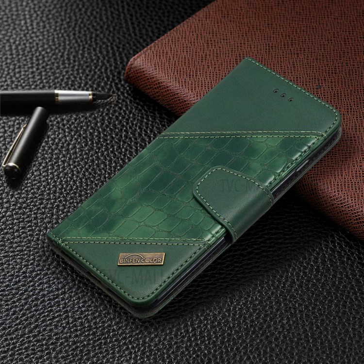 Color Matching Crocodile Surface Leather Cover for iPhone 6 Plus/6s Plus 5.5-inch - Green-7