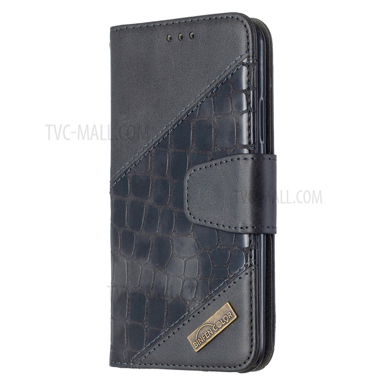 Color Matching Crocodile Skin Style Leather Cover for iPhone X/XS 5.8 inch - Black-4