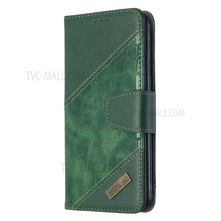 Cubierta De Cuero Caja De La Piel De Cocodrilo Coincidencia De Color Para El IPhone XS Max 6,5 Pulgadas - Verde-4