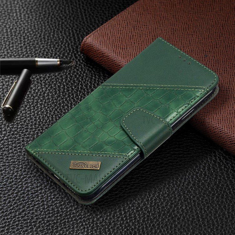 Cubierta De Cuero Caja De La Piel De Cocodrilo Coincidencia De Color Para El IPhone XS Max 6,5 Pulgadas - Verde-7