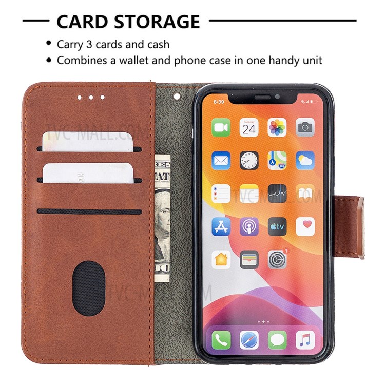 Farbabmusterung Krokodilhaut-Lederabdeckung Für Iphone 11 Pro 5,8 Inch - Braun-3
