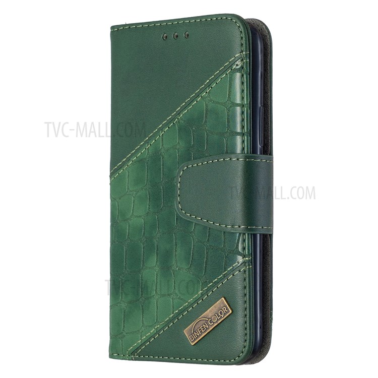 Color Matching Crocodile Skin Leather Cover for iPhone 11 Pro 5.8 inch - Green-4
