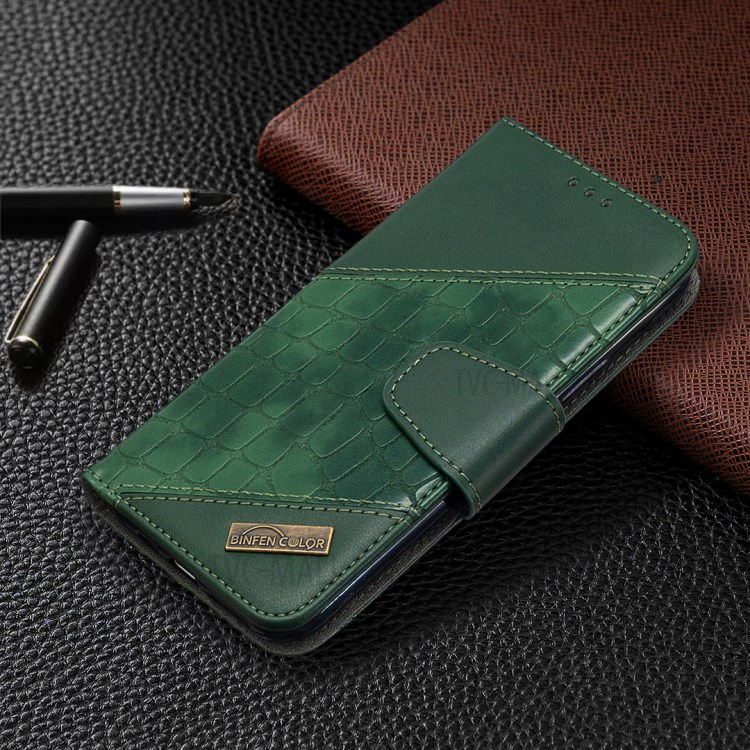 Color Matching Crocodile Skin Leather Cover for iPhone 11 Pro 5.8 inch - Green-7