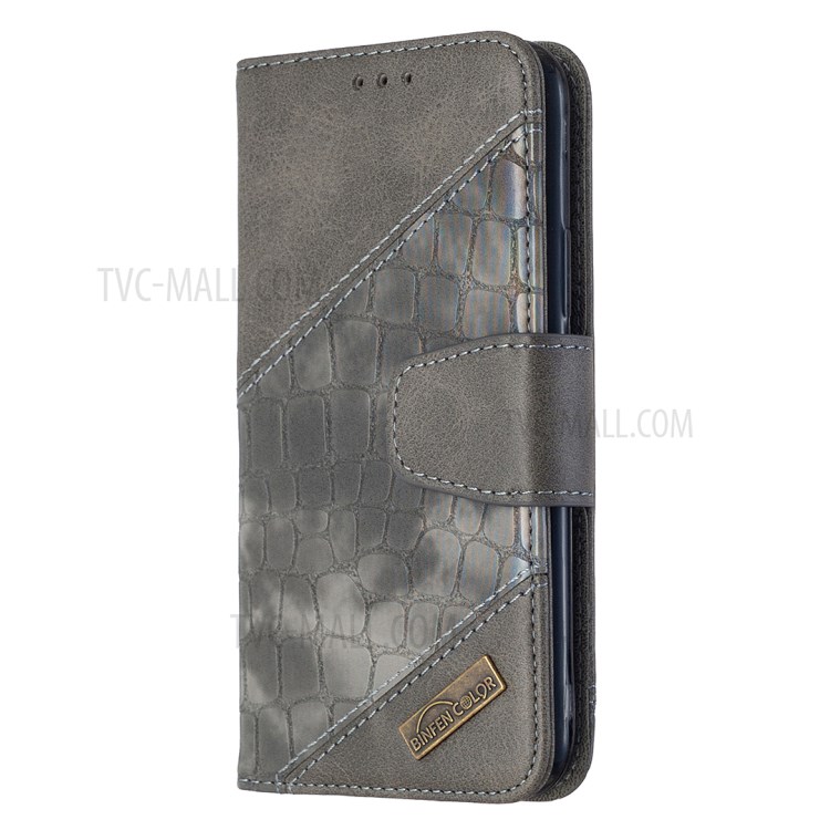 Color Matching Crocodile Skin Leather Cover for iPhone 11 Pro 5.8 inch - Grey-4