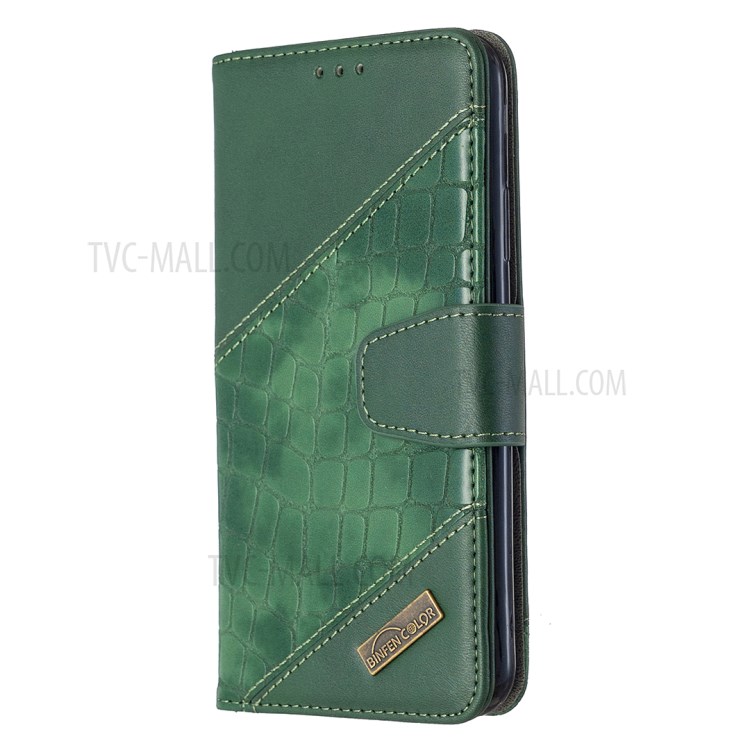 Color Matching Crocodile Skin Shell Leather Cover for iPhone 11 Pro Max 6.5 inch - Green-4