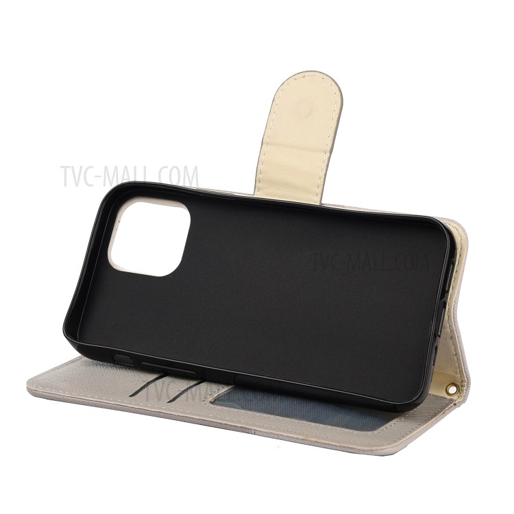 Color Splicing Cross Texture PU Leather Wallet Stand Phone Shell for iPhone 12 Pro Max 6.7 inch - Grey-5