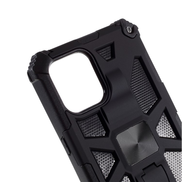 With Magnetic Metal Sheet PC TPU Cover for iPhone 12 Pro Max 6.7 inch - Black-3