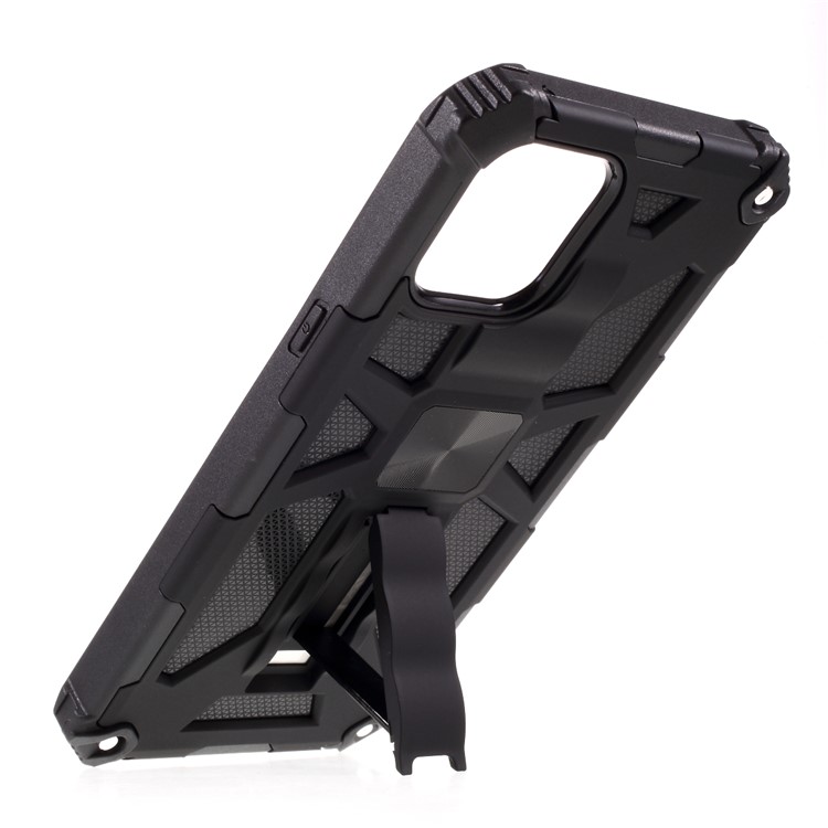 With Magnetic Metal Sheet PC TPU Cover for iPhone 12 Pro Max 6.7 inch - Black-7