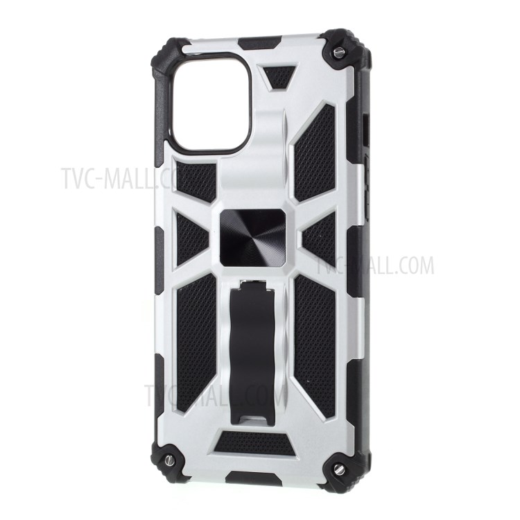 With Magnetic Metal Sheet PC TPU Cover for iPhone 12 Pro Max 6.7 inch - Silver-2