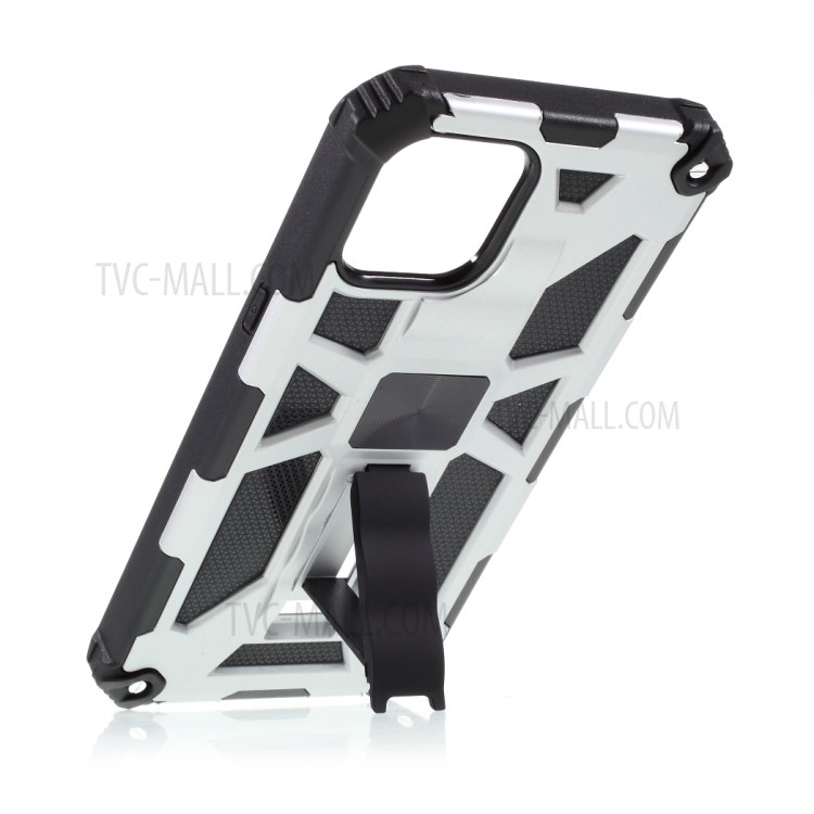 With Magnetic Metal Sheet PC TPU Cover for iPhone 12 Pro Max 6.7 inch - Silver-5