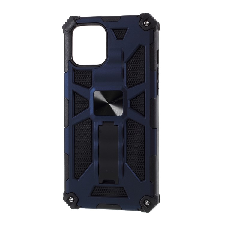 With Magnetic Metal Sheet PC TPU Cover for iPhone 12 Pro Max 6.7 inch - Blue-2