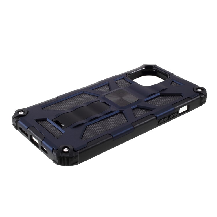 With Magnetic Metal Sheet PC TPU Cover for iPhone 12 Pro Max 6.7 inch - Blue-3