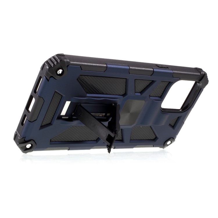 With Magnetic Metal Sheet PC TPU Cover for iPhone 12 Pro Max 6.7 inch - Blue-4
