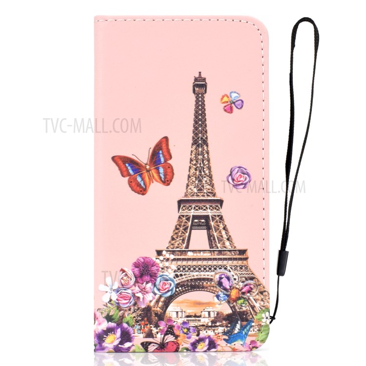 Pattern Printing Case Stand Stylish Leather Cover for iPhone 12 mini - Tower-2