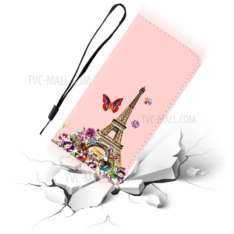 Pattern Printing Case Stand Stylish Leather Cover for iPhone 12 mini - Tower-4