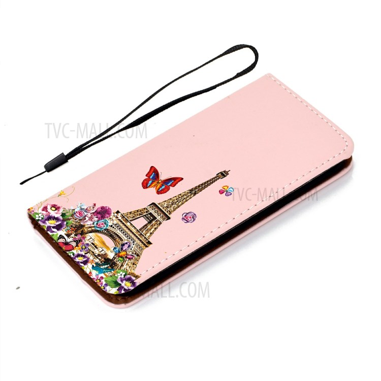 Pattern Printing Case Stand Stylish Leather Cover for iPhone 12 mini - Tower-5
