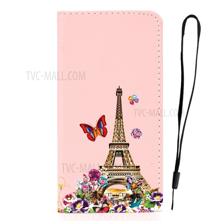 Pattern Printing Case Stand Stylish Leather Cover for iPhone 12 mini - Tower-6