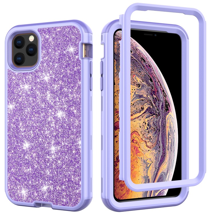 Wholesale Glitter Powder Shockproof Tpu Pc Hybrid Phone Case For Iphone 11 Pro Max 6 5 Inch Light Purple From China Tvc Mall Com