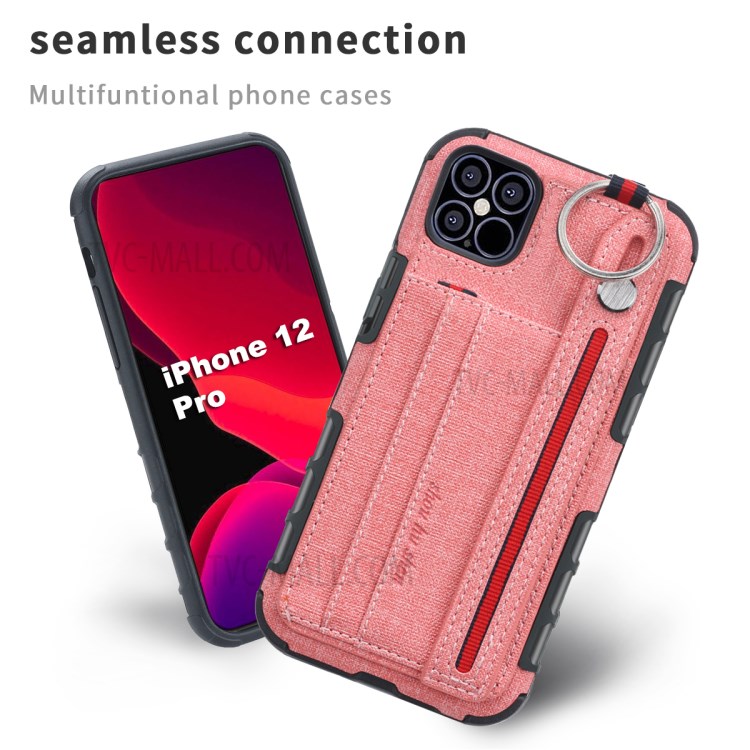 Cubierta De La PC TPU Recubierto De Tela SHOUHUSHEN Para IPhone 12 5,4 Pulgadas - Rosado-2