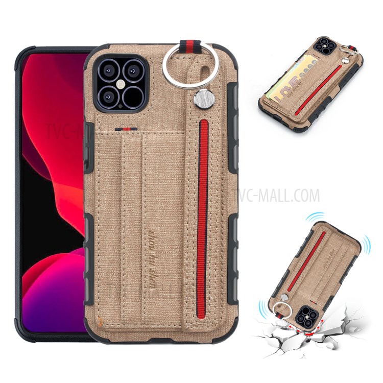 Rivestite Panno SHOUHUSHEN Copertura Del PC TPU Per Iphone 12 5,4 Pollici - Cachi-1