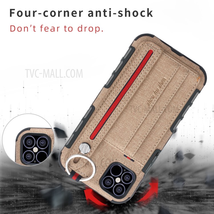 Rivestite Panno SHOUHUSHEN Copertura Del PC TPU Per Iphone 12 5,4 Pollici - Cachi-3