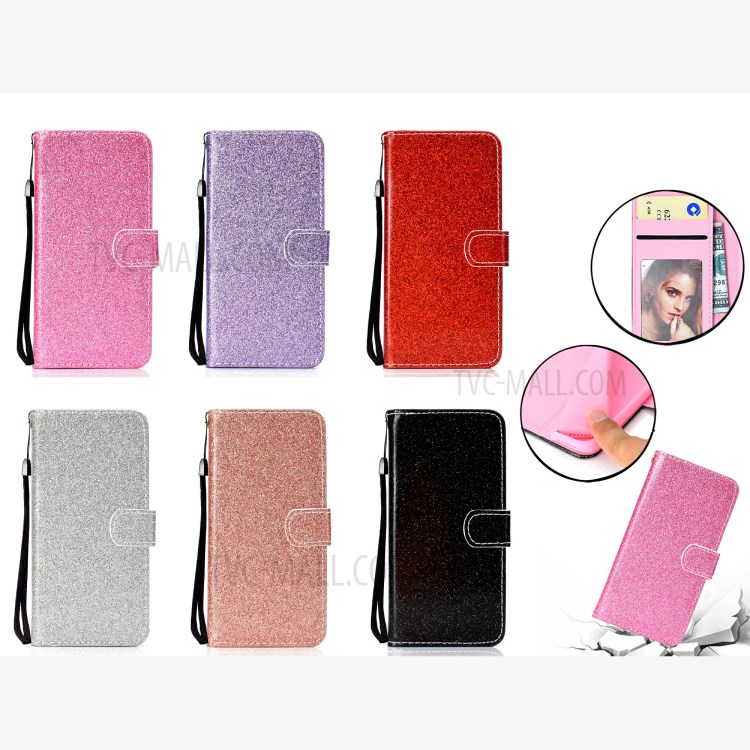 Clignoteront Cas De Support En Cuir De Poudre Avec Des Fentes De Cartes Pour IPhone 12 Max / Pro 6.1 Pouces - Noir-11