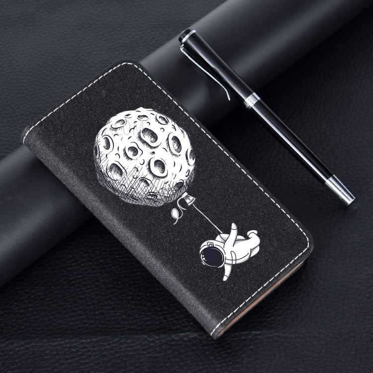 Pattern Printing Leather Case Stand Wallet Phone Cover for Apple iPhone 12 Max/12 Pro 6.1 inch - Astronaut-10