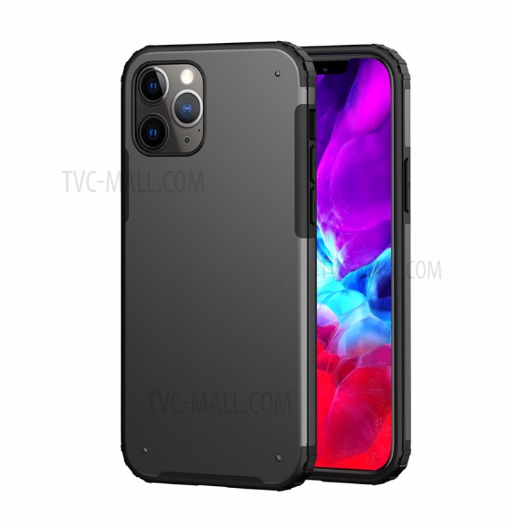 Anti-drop Matte PC + TPU Hybrid Shell for iPhone 12 Pro 6.1 inch - Black-1