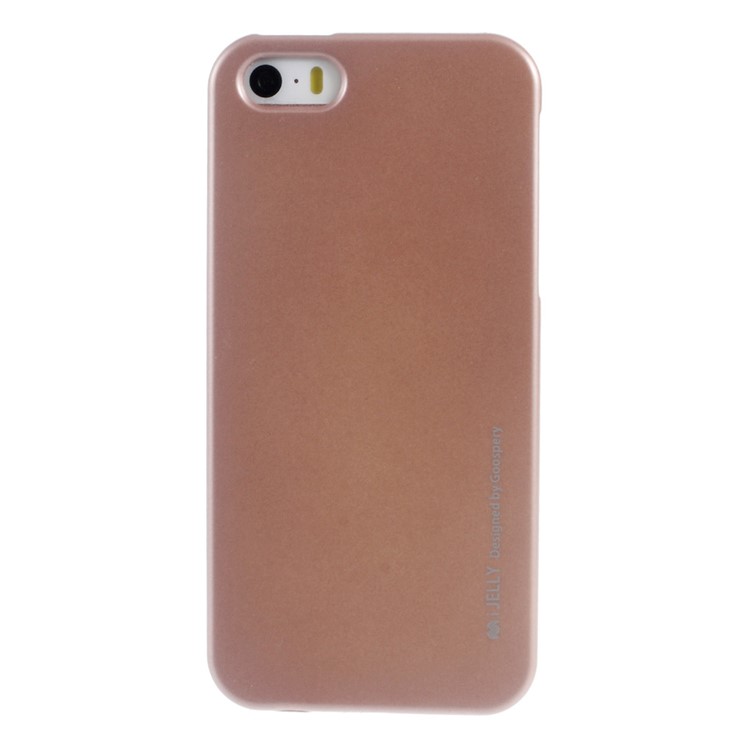 MERCURY GOOSPERY i JELLY for iPhone SE 5s 5 Metallic Finish TPU Cover - Rose Gold-2