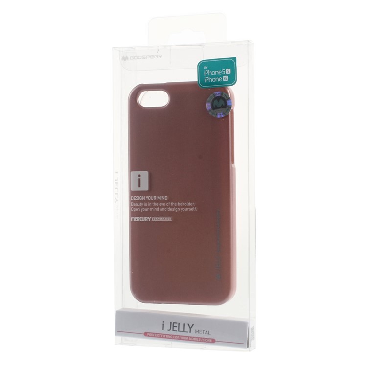 MERCURY GOOSPERY i JELLY for iPhone SE 5s 5 Metallic Finish TPU Cover - Rose Gold-6