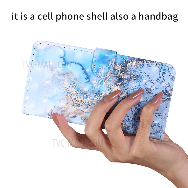 Pattern Printing Light Spot Decor Leather Shell with Strap for iPhone 12 5.4 inch - Lava-7