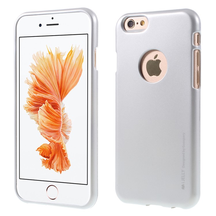 MERCURY GOOSPERY i JELLY Cover for iPhone 6s 6 TPU Case Metallic Finish - Silver-1