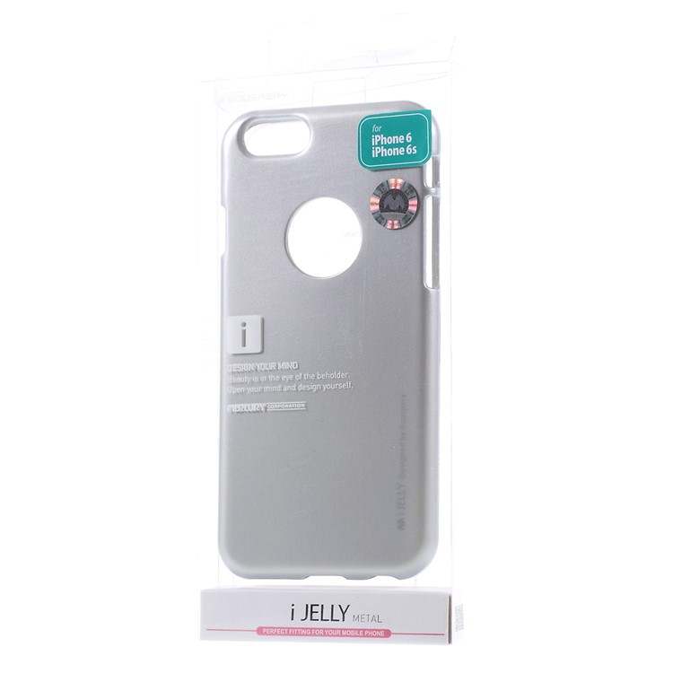 MERCURY GOOSPERY i JELLY Cover for iPhone 6s 6 TPU Case Metallic Finish - Silver-6