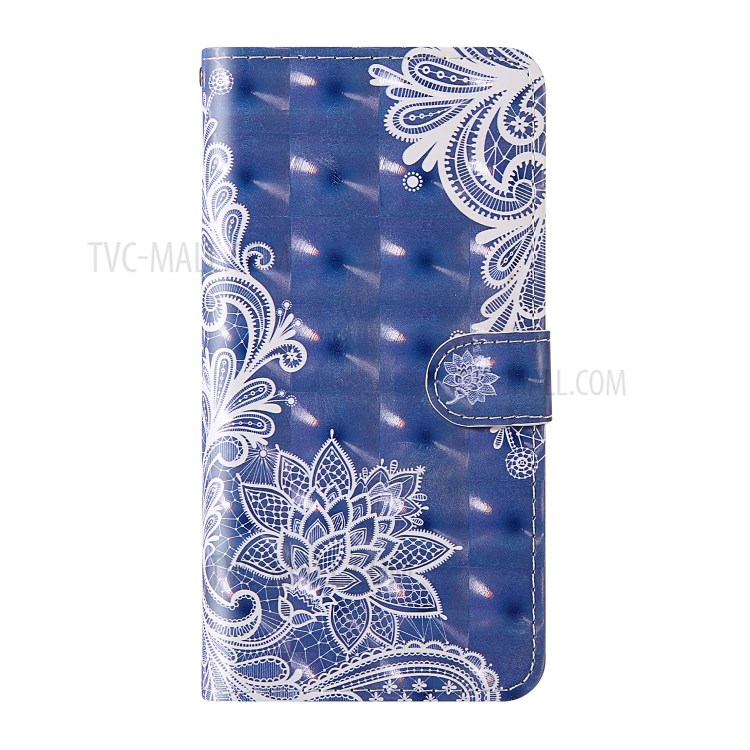 Pattern Printing Light Spot Decor Leather Protective Case for iPhone 12 Max 6.1 inch / 12 Pro - Lace Flower-3