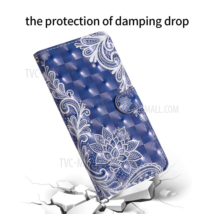 Pattern Printing Light Spot Decor Leather Protective Case for iPhone 12 Max 6.1 inch / 12 Pro - Lace Flower-6