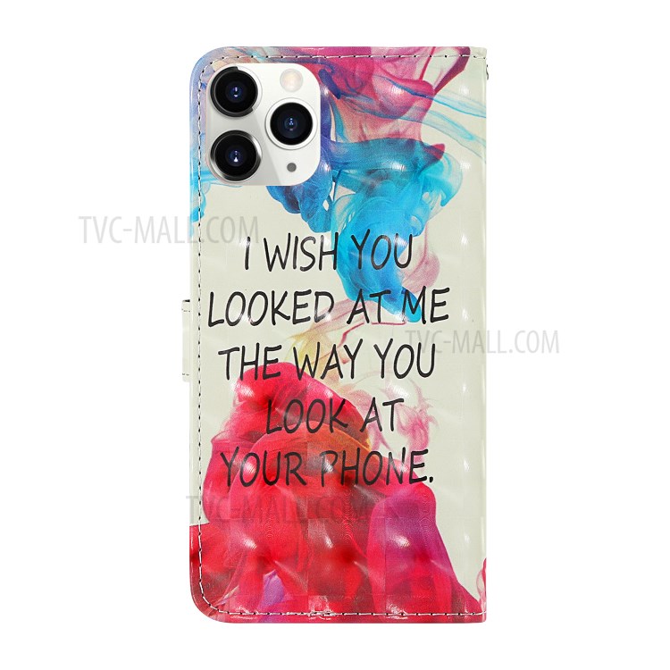 Light Spot Decor Patterned PU Leather Cell Phone Case for iPhone 12 Pro Max 6.7 inch - Sentence-2