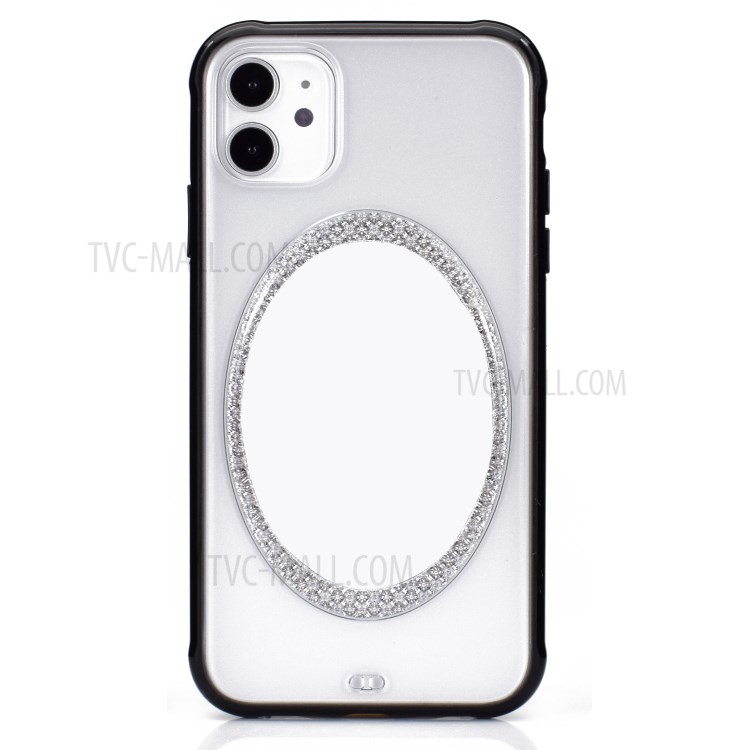 Makeup Mirror PC Shockproof Back Cover for iPhone 11 6.1 inch - Black-2