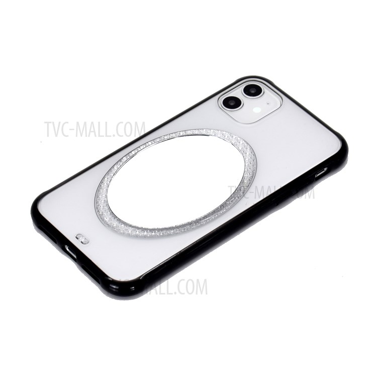 Makeup Mirror PC Shockproof Back Cover for iPhone 11 6.1 inch - Black-4