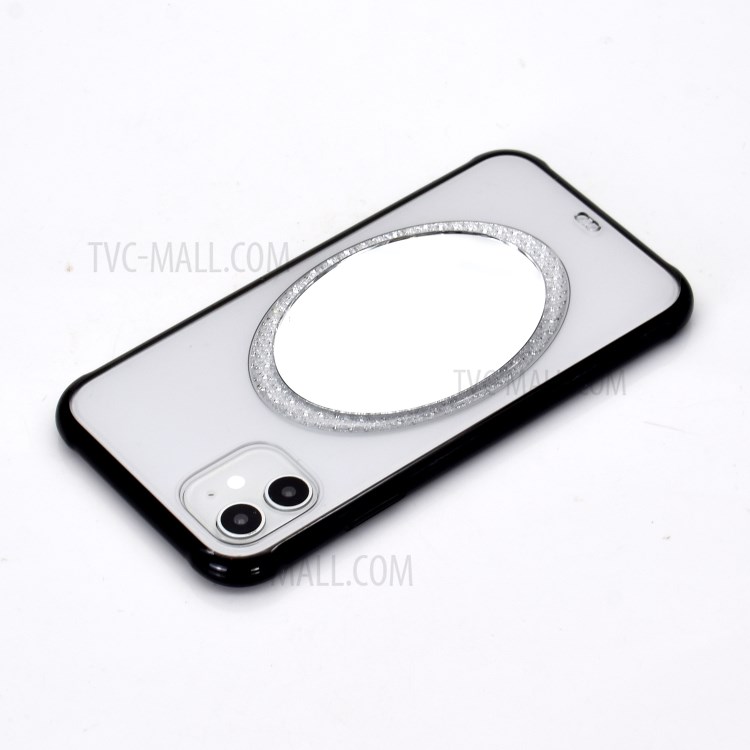 Makeup Mirror PC Shockproof Back Cover for iPhone 11 6.1 inch - Black-5