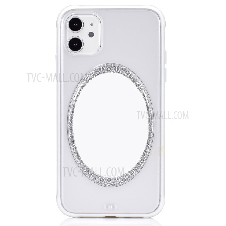 Makeup Mirror PC Shockproof Back Cover for iPhone 11 6.1 inch - White-2