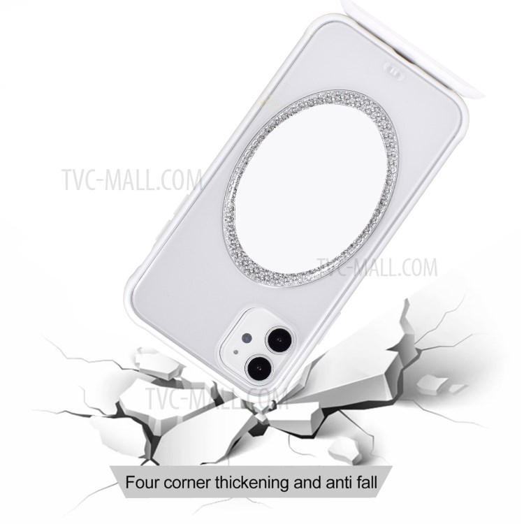 Makeup Mirror PC Shockproof Back Cover for iPhone 11 6.1 inch - White-6