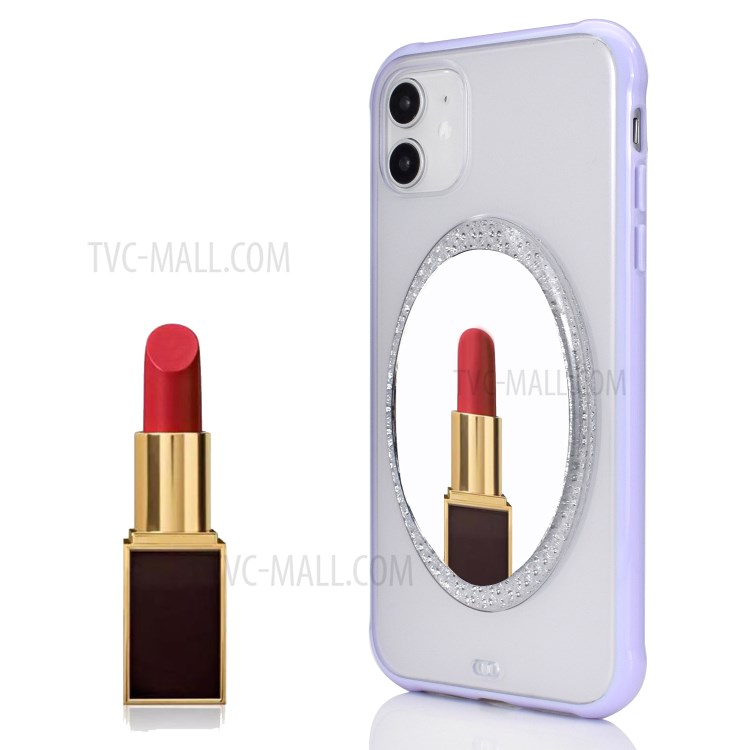 Makeup Mirror PC Shockproof Back Cover for iPhone 11 6.1 inch - Purple-1
