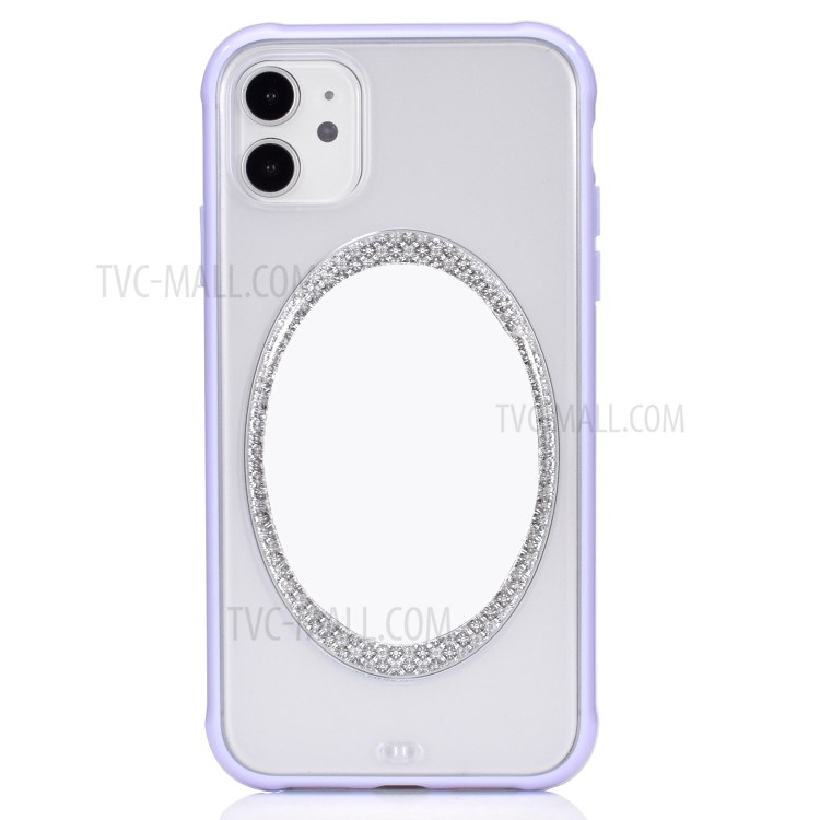 Makeup Mirror PC Shockproof Back Cover for iPhone 11 6.1 inch - Purple-2