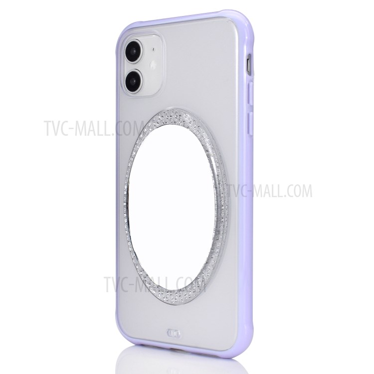 Makeup Mirror PC Shockproof Back Cover for iPhone 11 6.1 inch - Purple-3