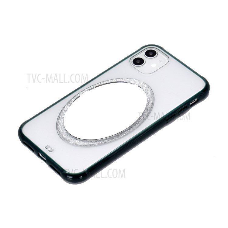 Makeup Mirror PC Shockproof Back Cover for iPhone 11 6.1 inch - Green-4