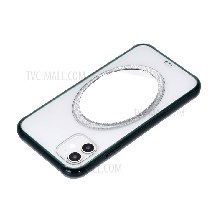 Makeup Mirror PC Shockproof Back Cover for iPhone 11 6.1 inch - Green-5