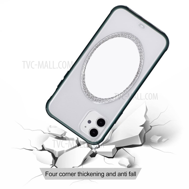 Makeup Mirror PC Shockproof Back Cover for iPhone 11 6.1 inch - Green-6